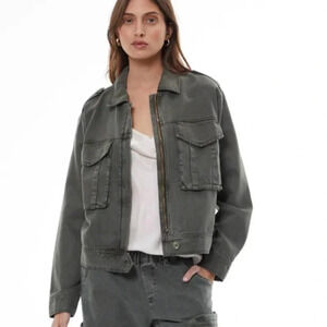 YFB Damon Jacket in Pine Pigment Gray Size Large